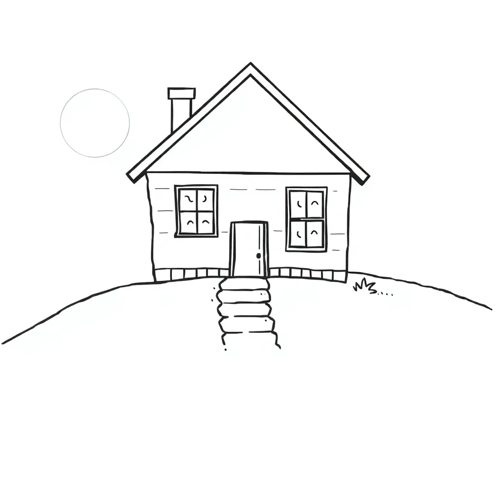 House coloring page