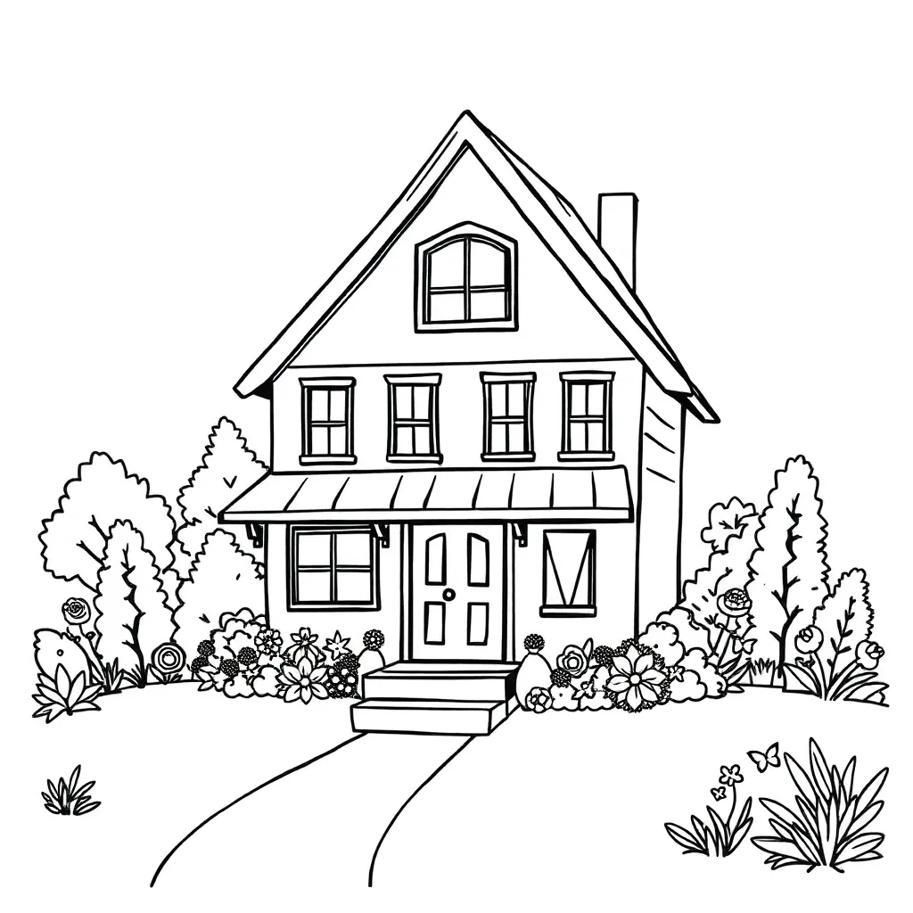 House coloring page