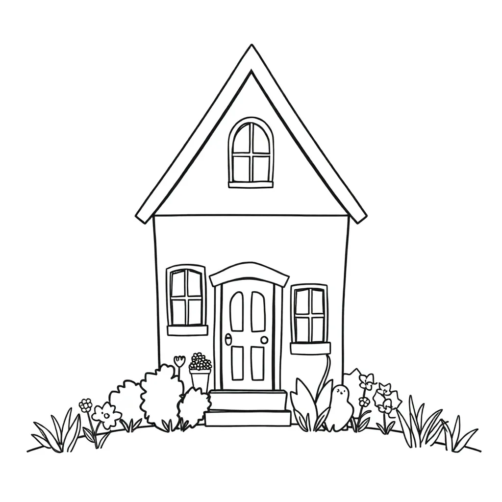 House coloring page