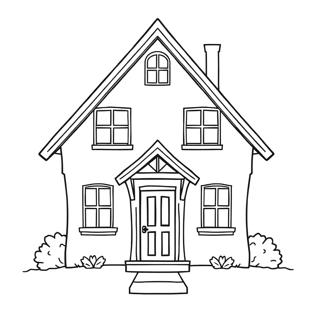 House coloring page