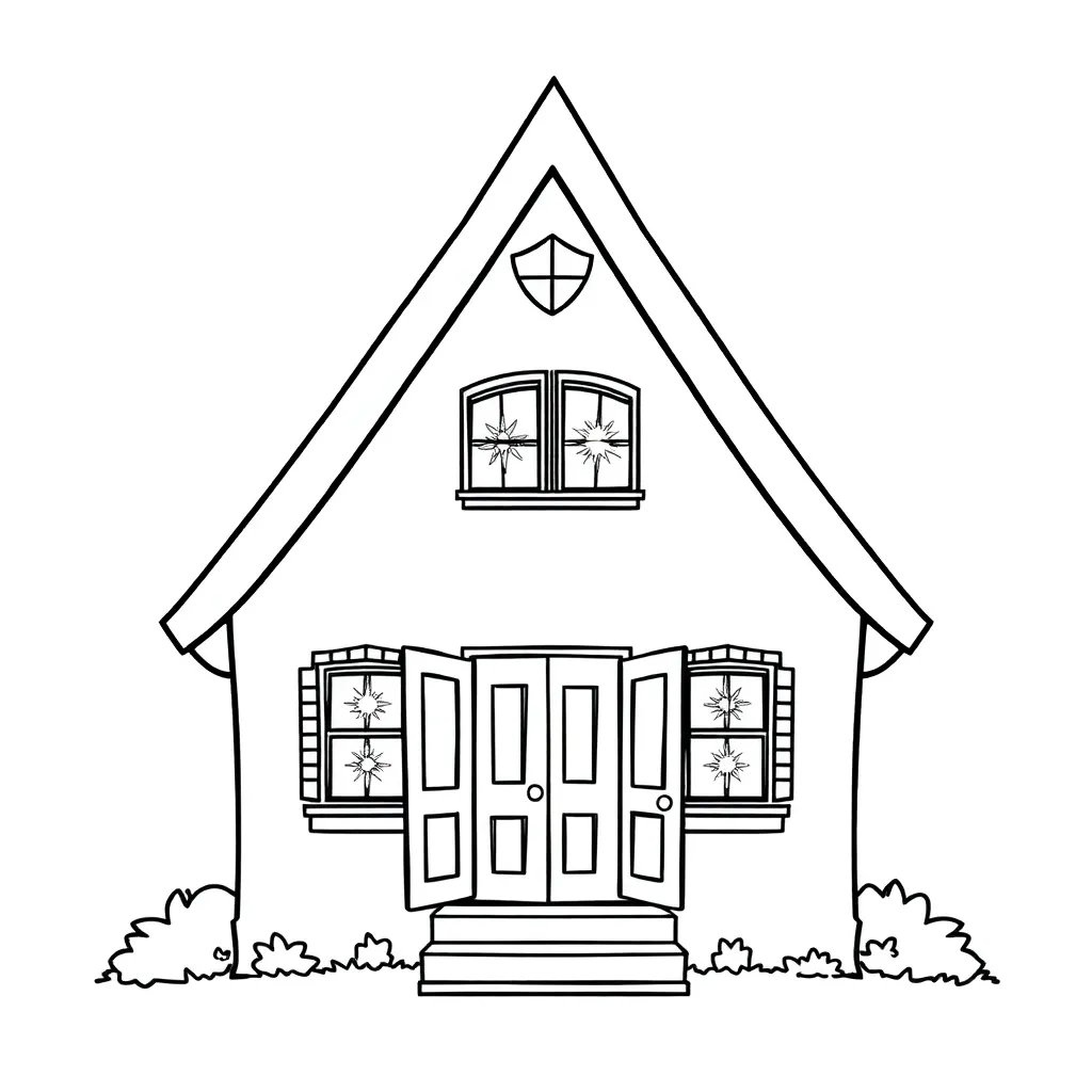 House coloring page