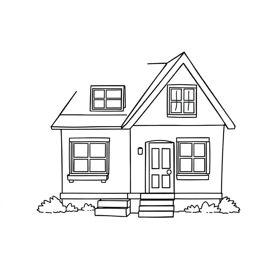 House coloring page