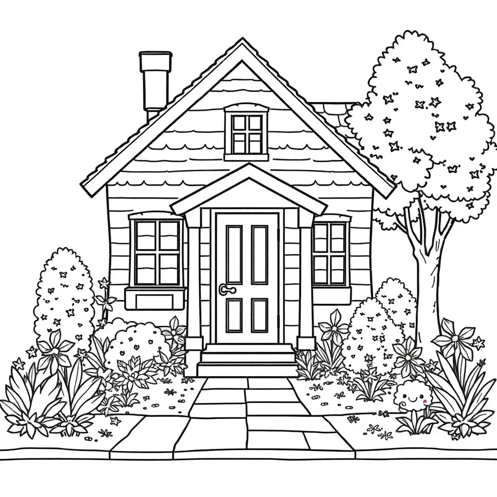 House coloring page