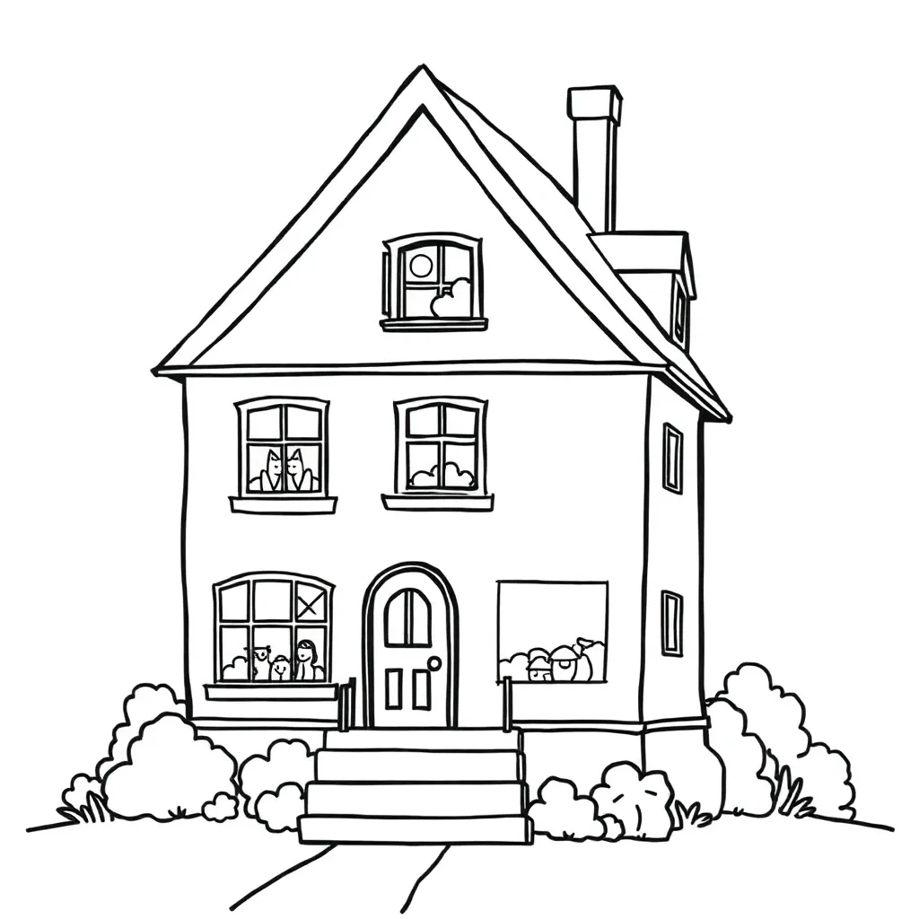 House coloring page