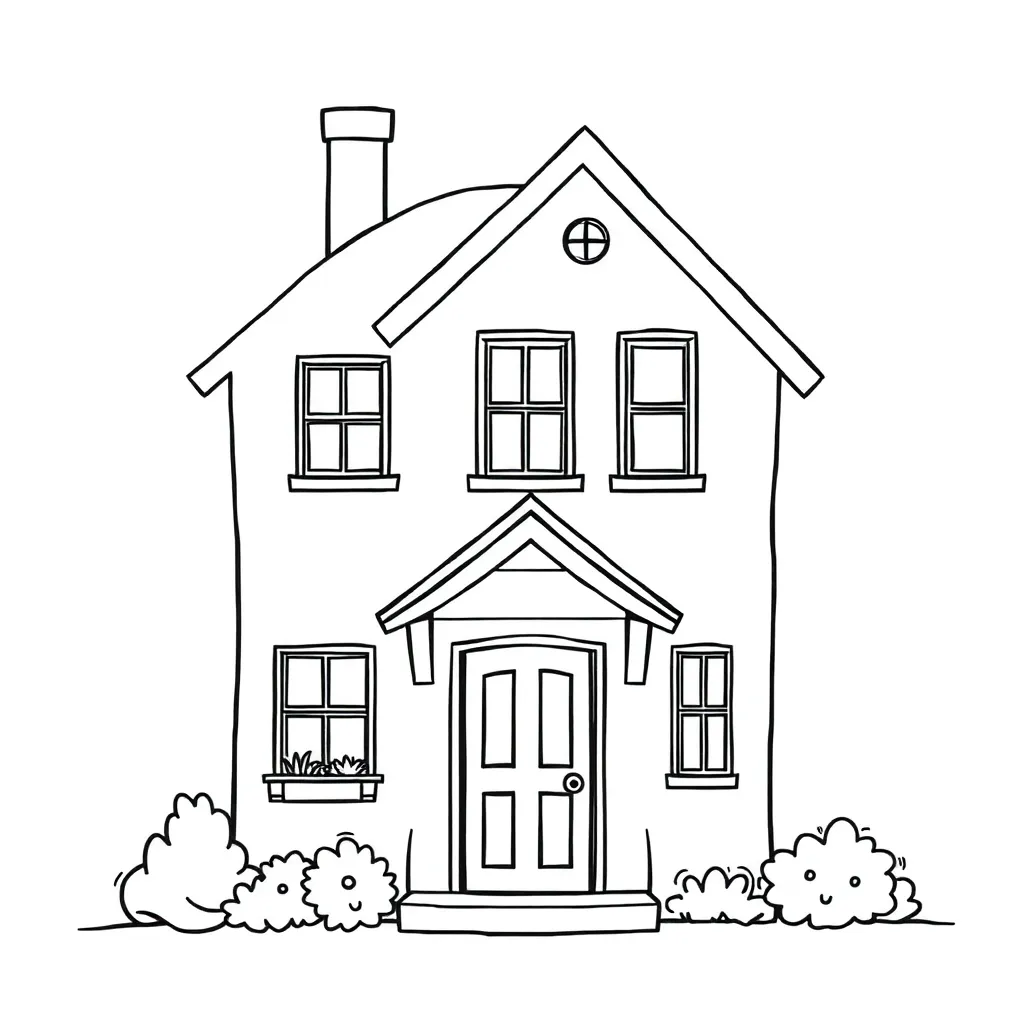 House coloring page