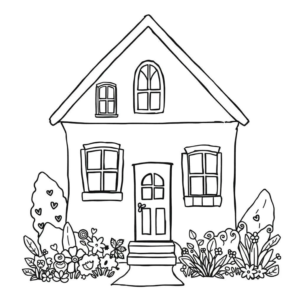 House coloring page