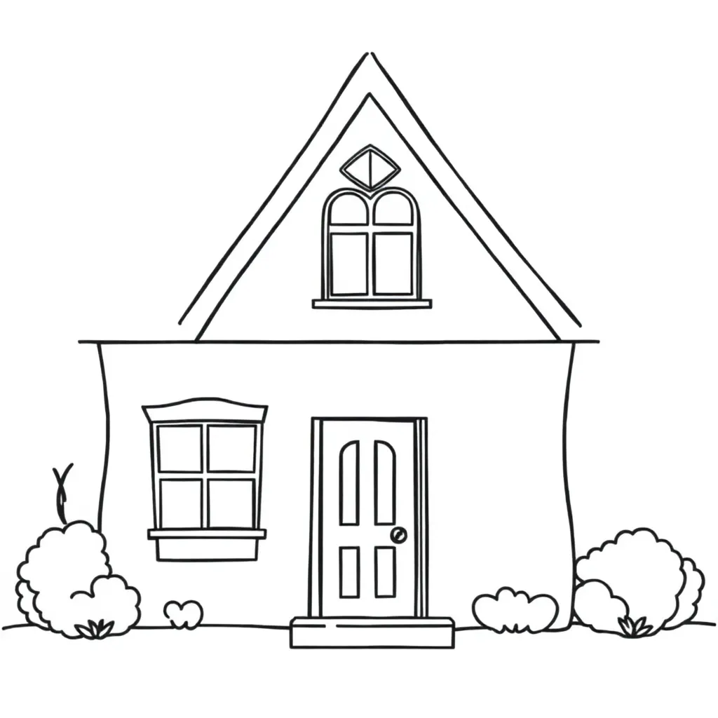 House coloring page