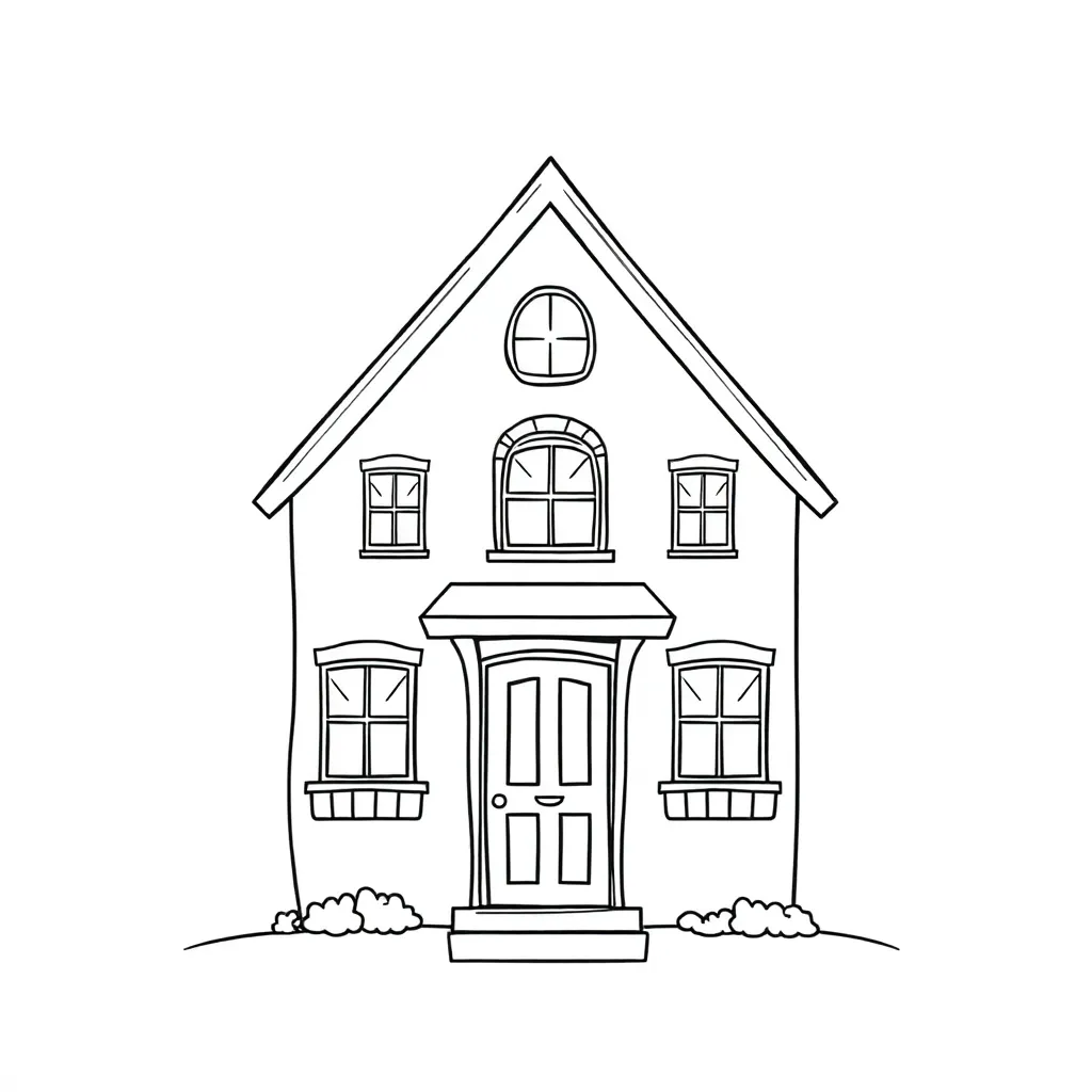 House coloring page