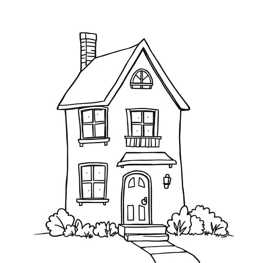 House coloring page