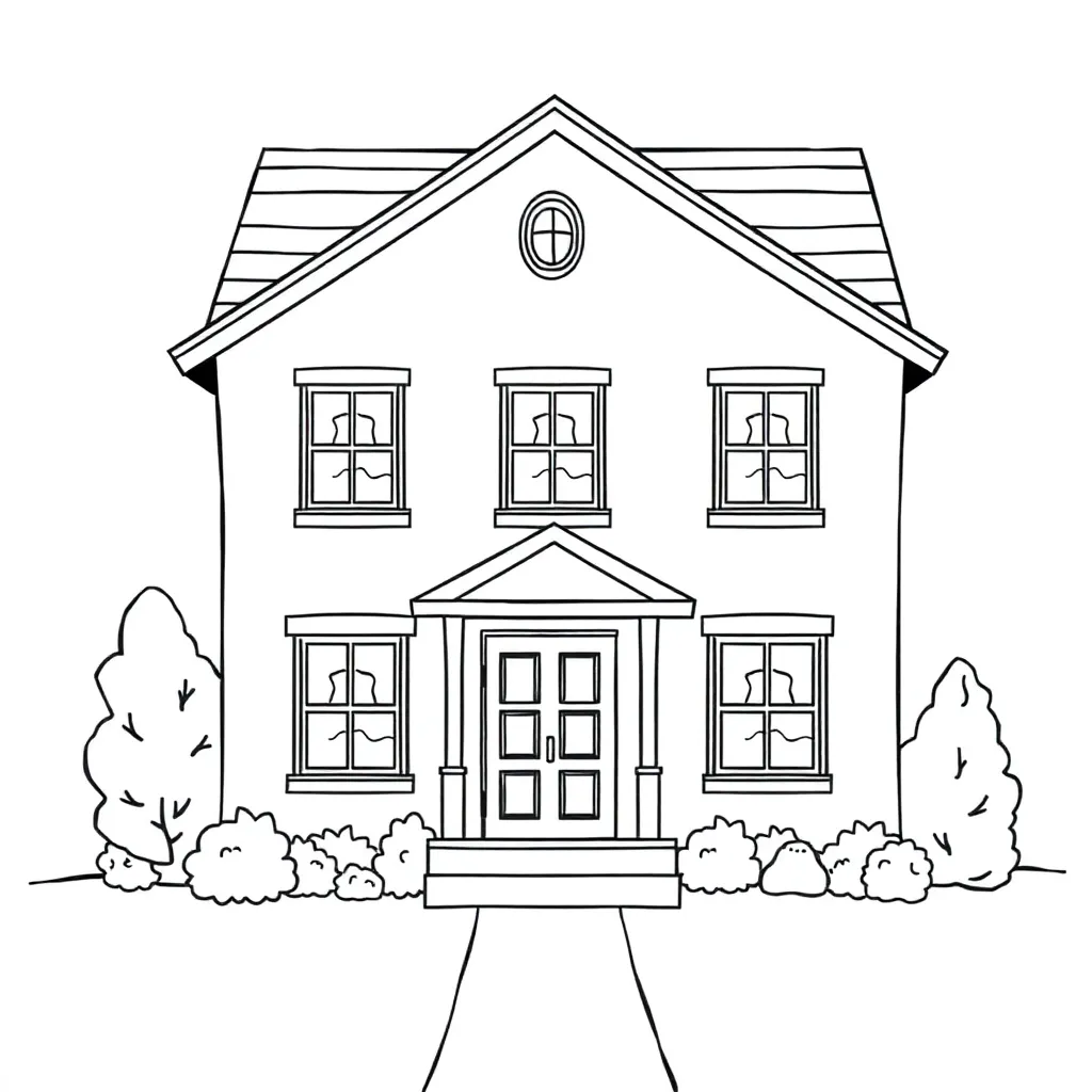 House coloring page