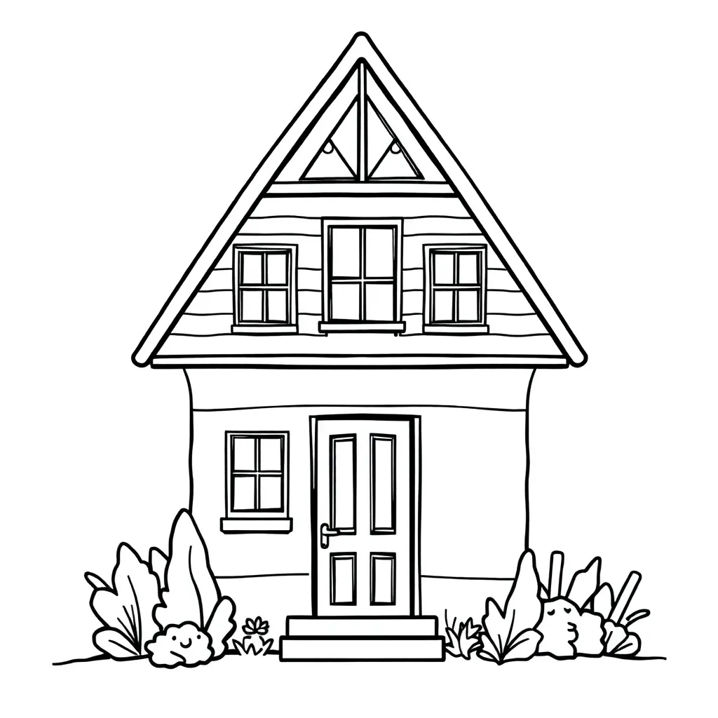 House coloring page