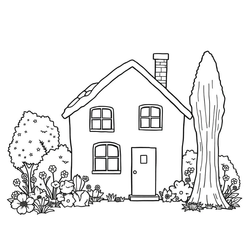House coloring page