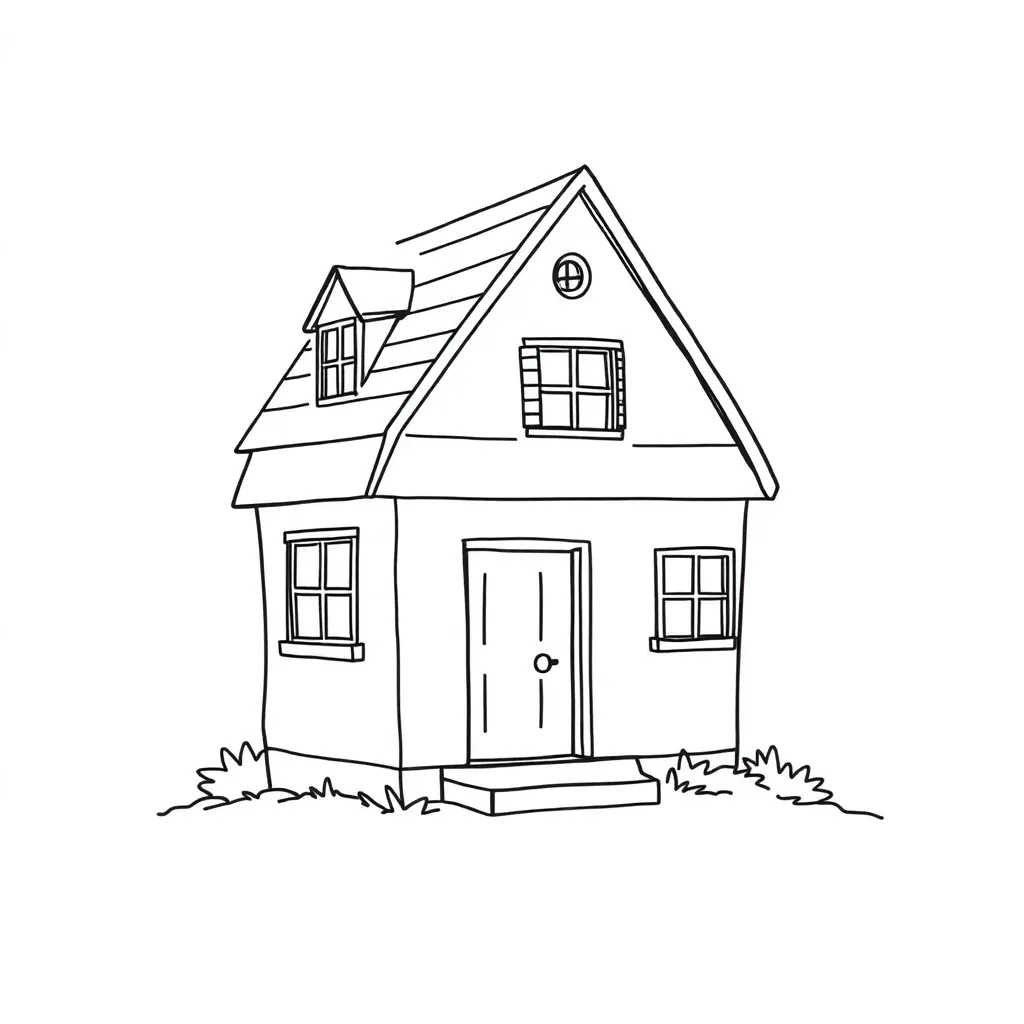 House coloring page