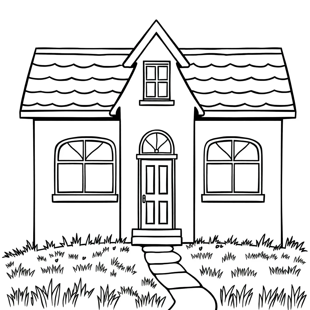House coloring page