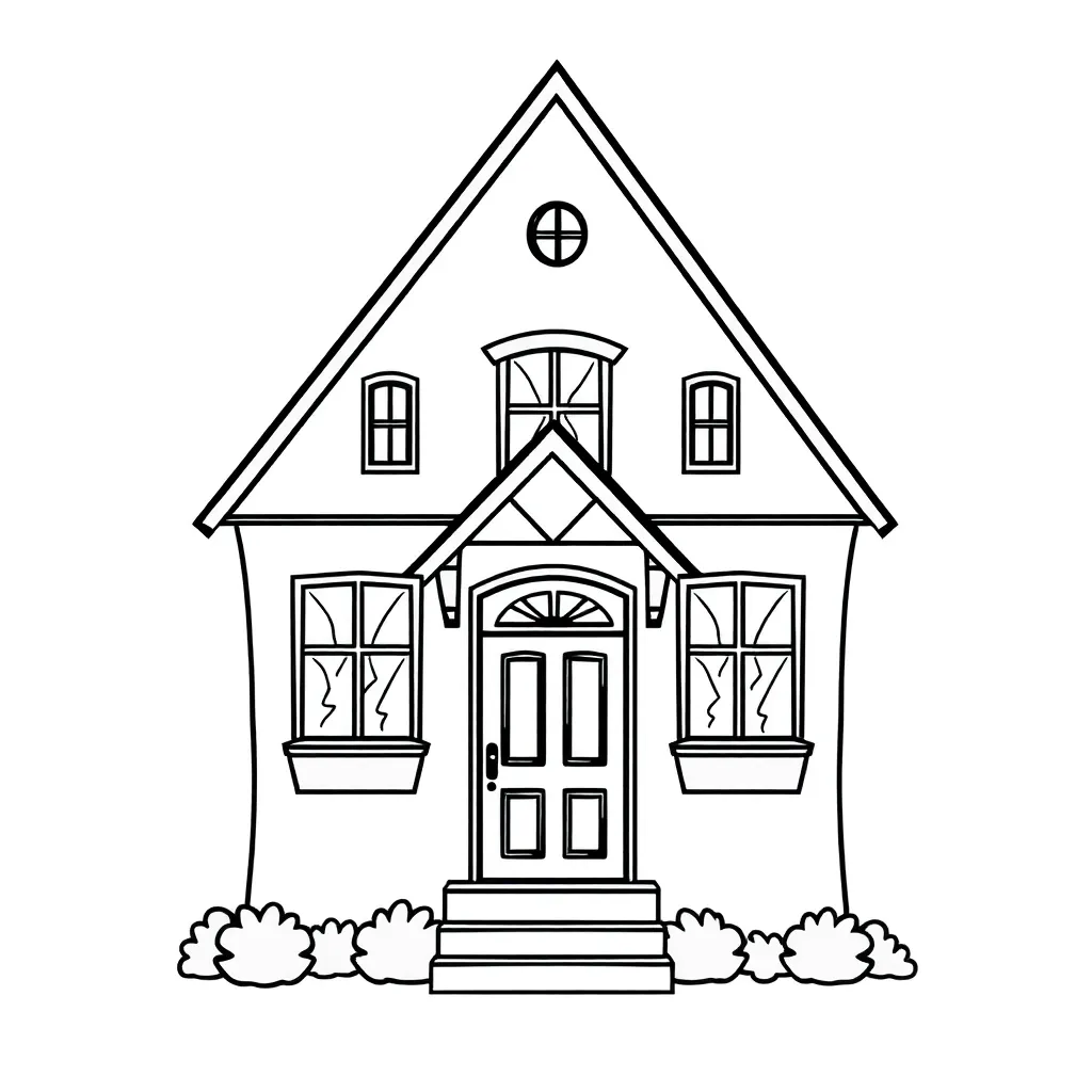 House coloring page
