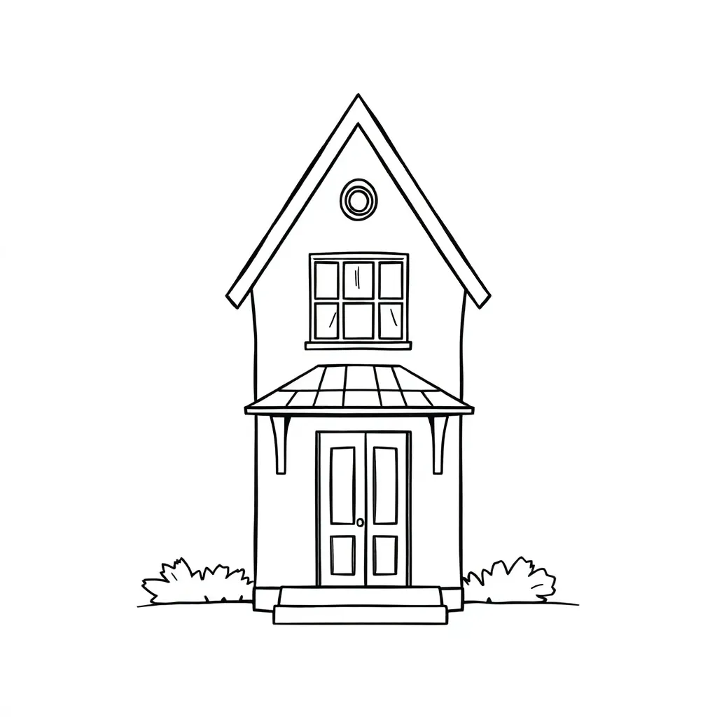 House coloring page