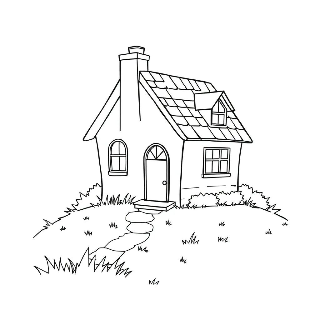 House coloring page
