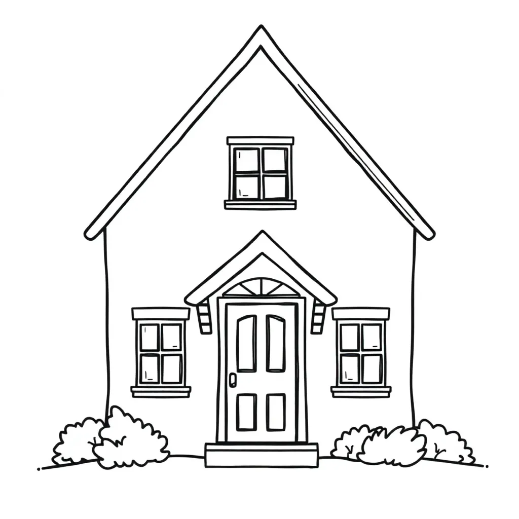 House coloring page
