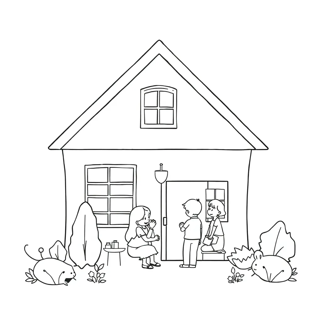 House coloring page