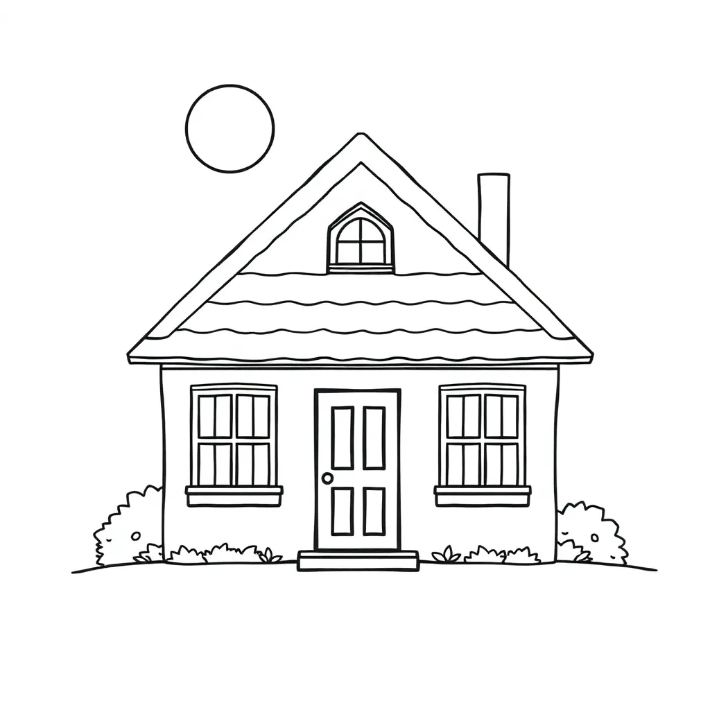 House coloring page