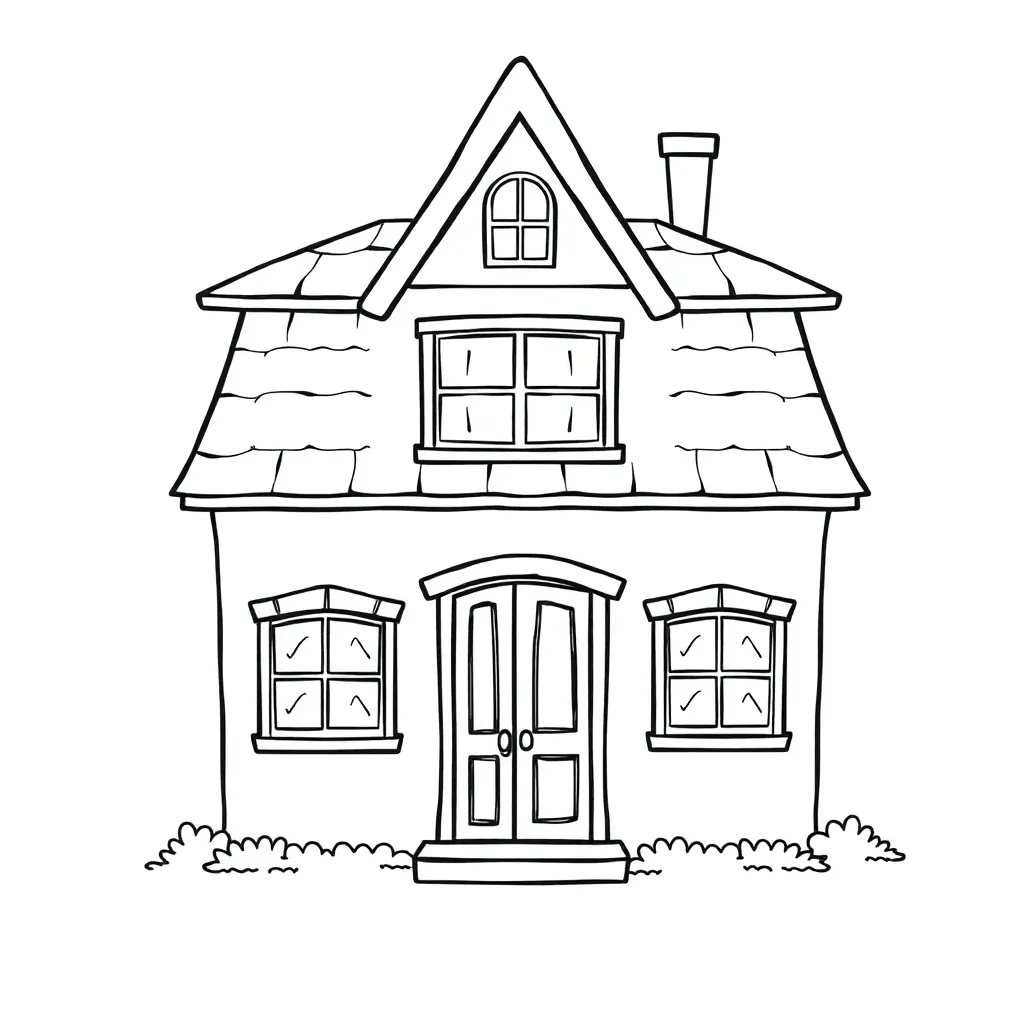 House coloring page