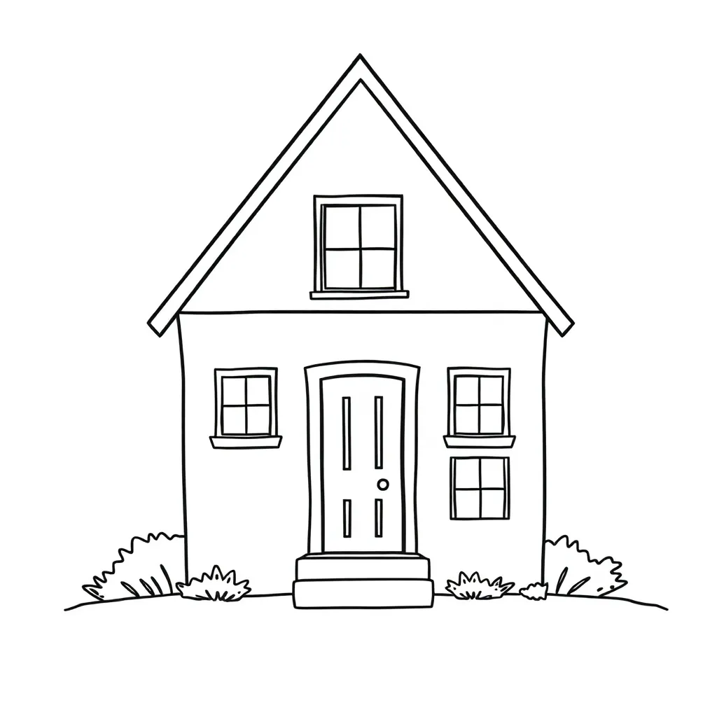 House coloring page