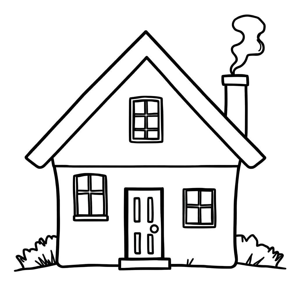 House coloring page