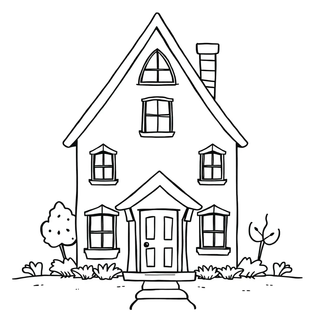 House coloring page