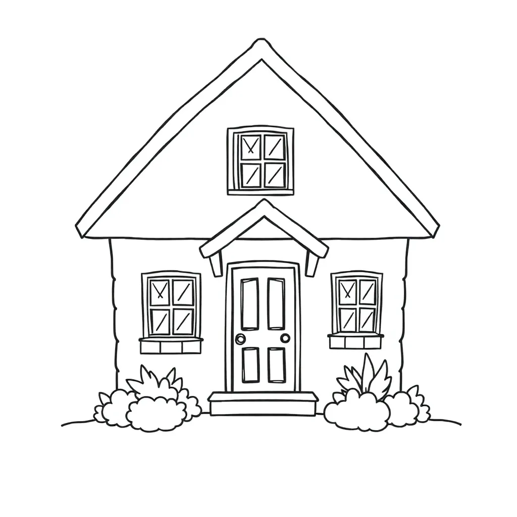 House coloring page