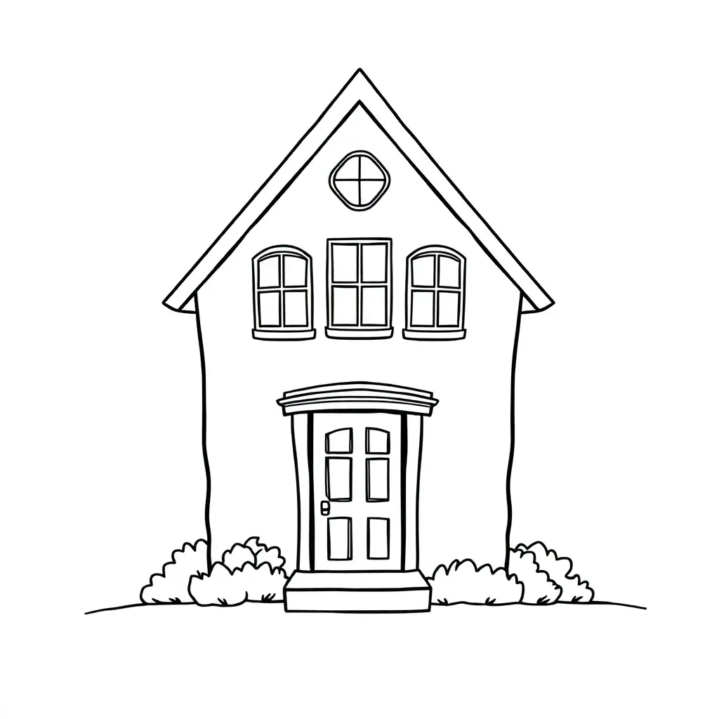 House coloring page