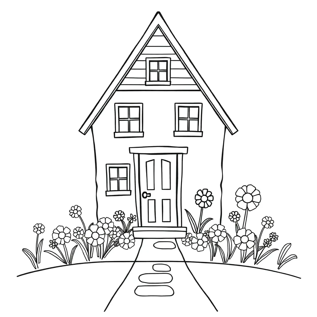 House coloring page