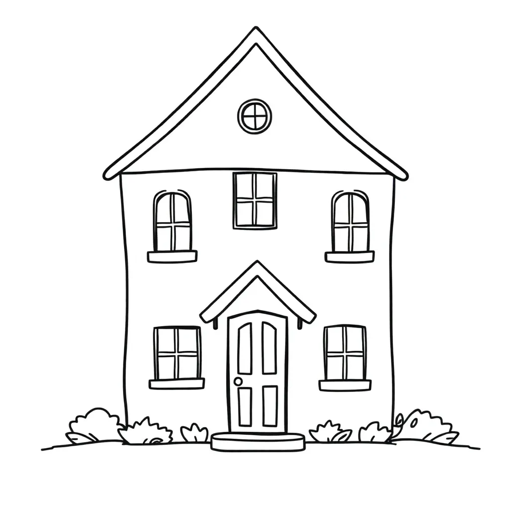 House coloring page