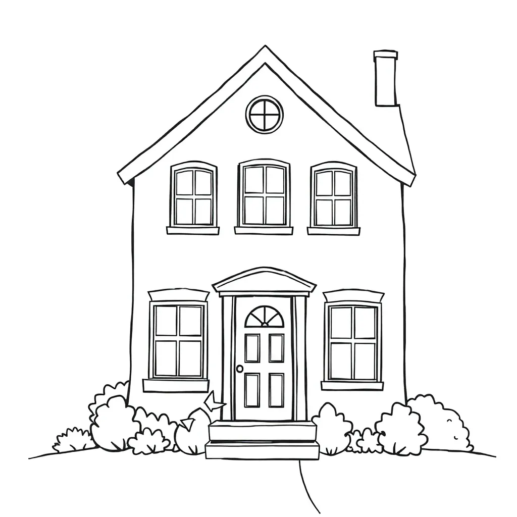 House coloring page
