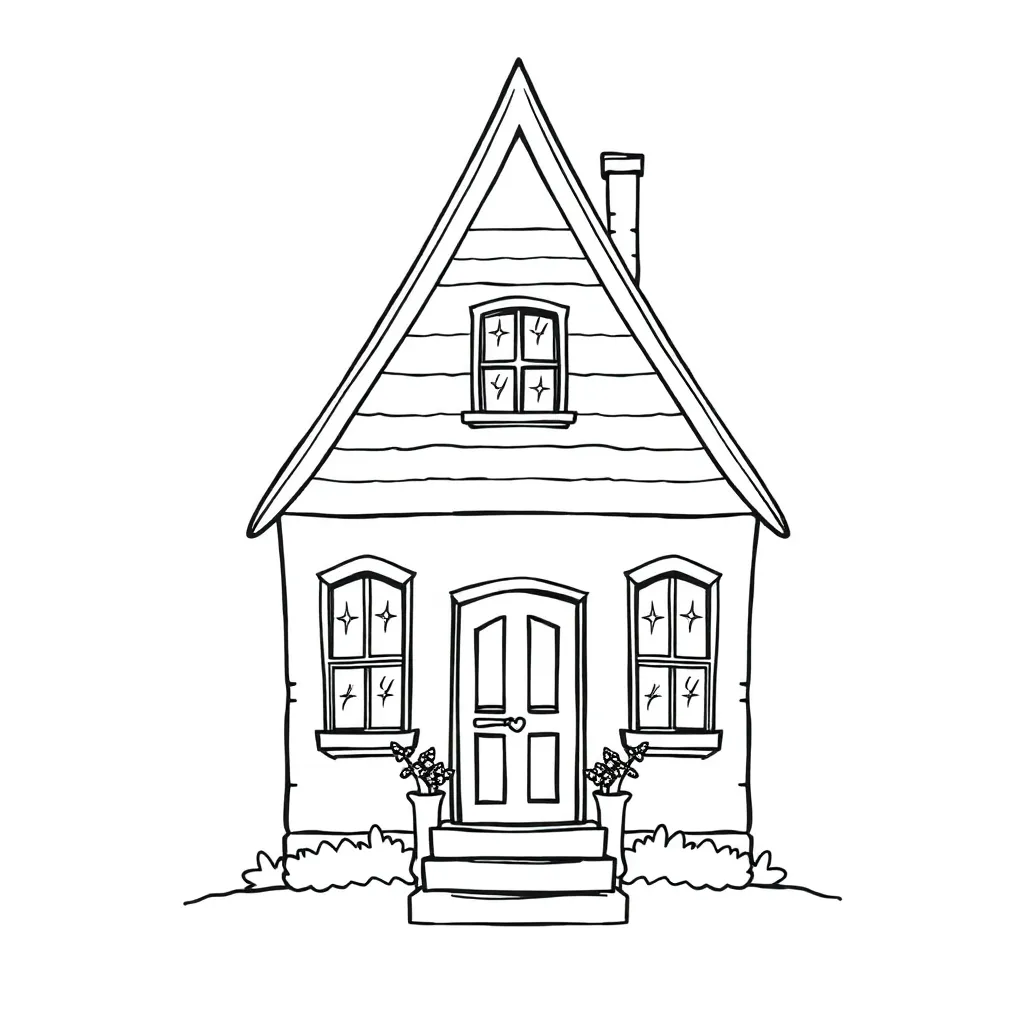 House coloring page