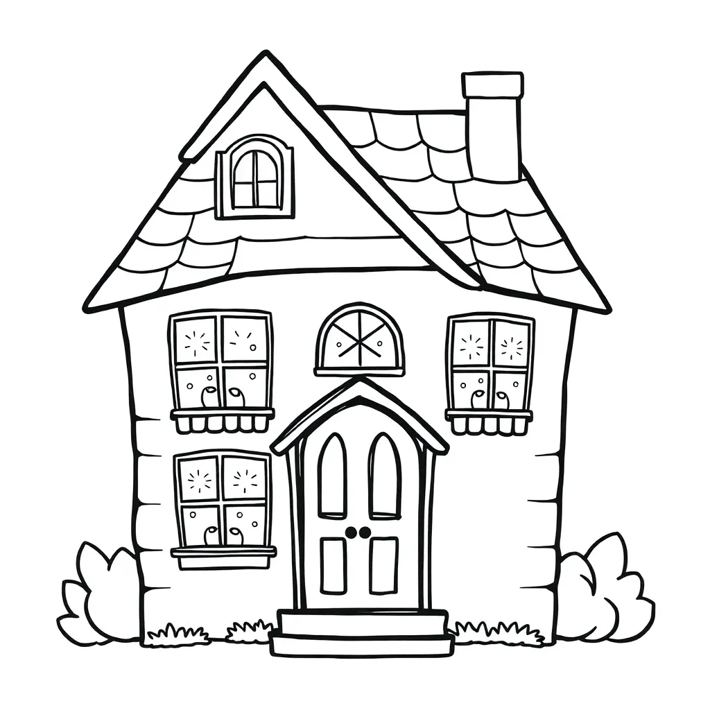House coloring page