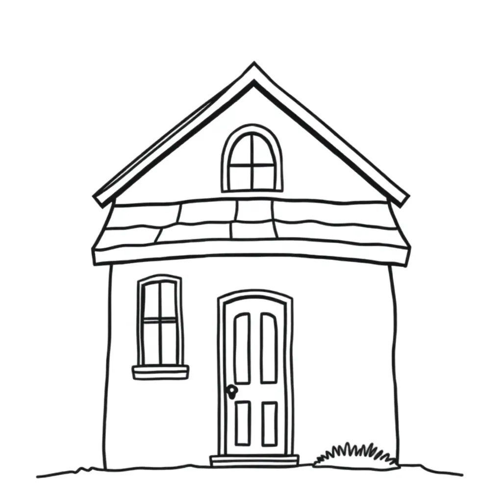 House coloring page