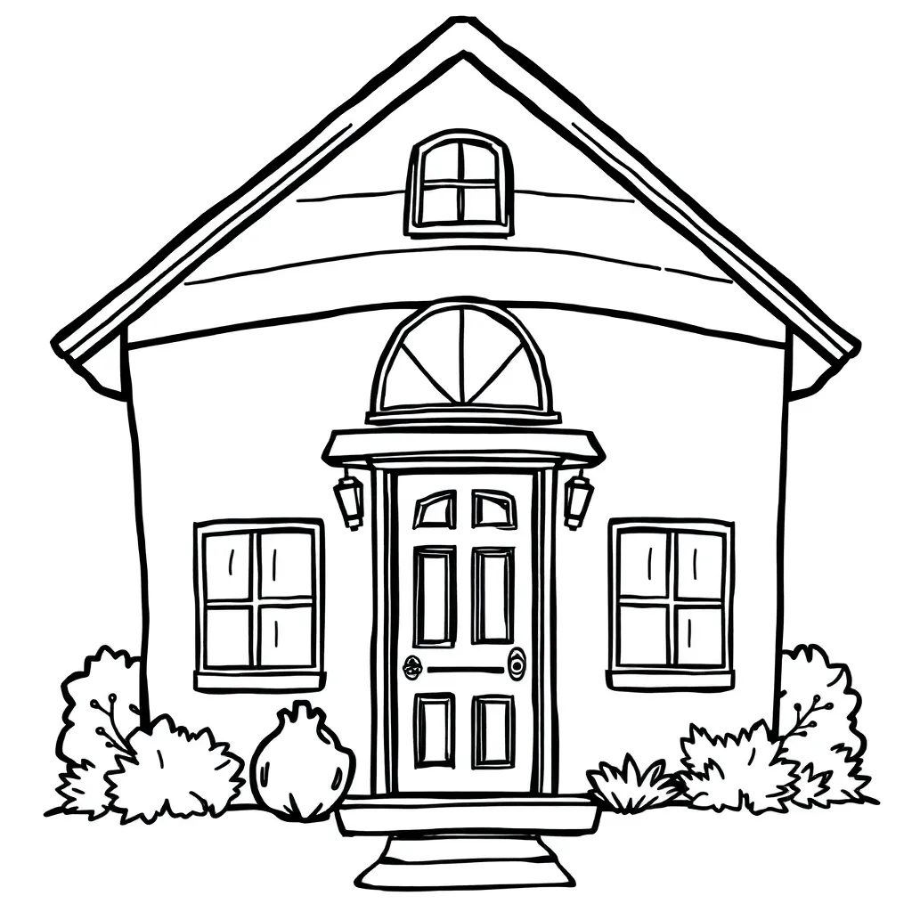 House coloring page