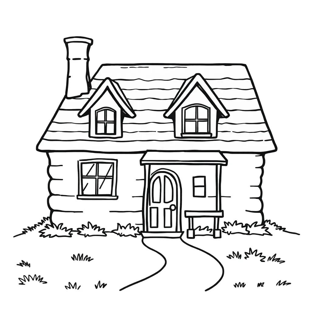 House coloring page