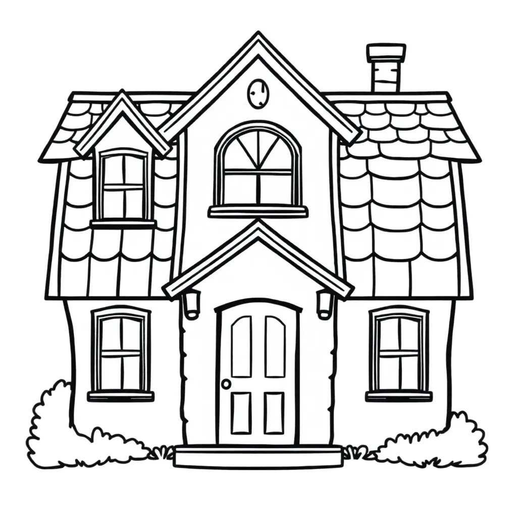 House coloring page
