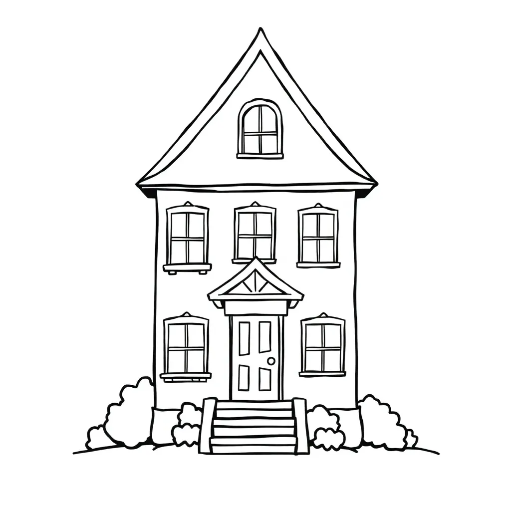 House coloring page