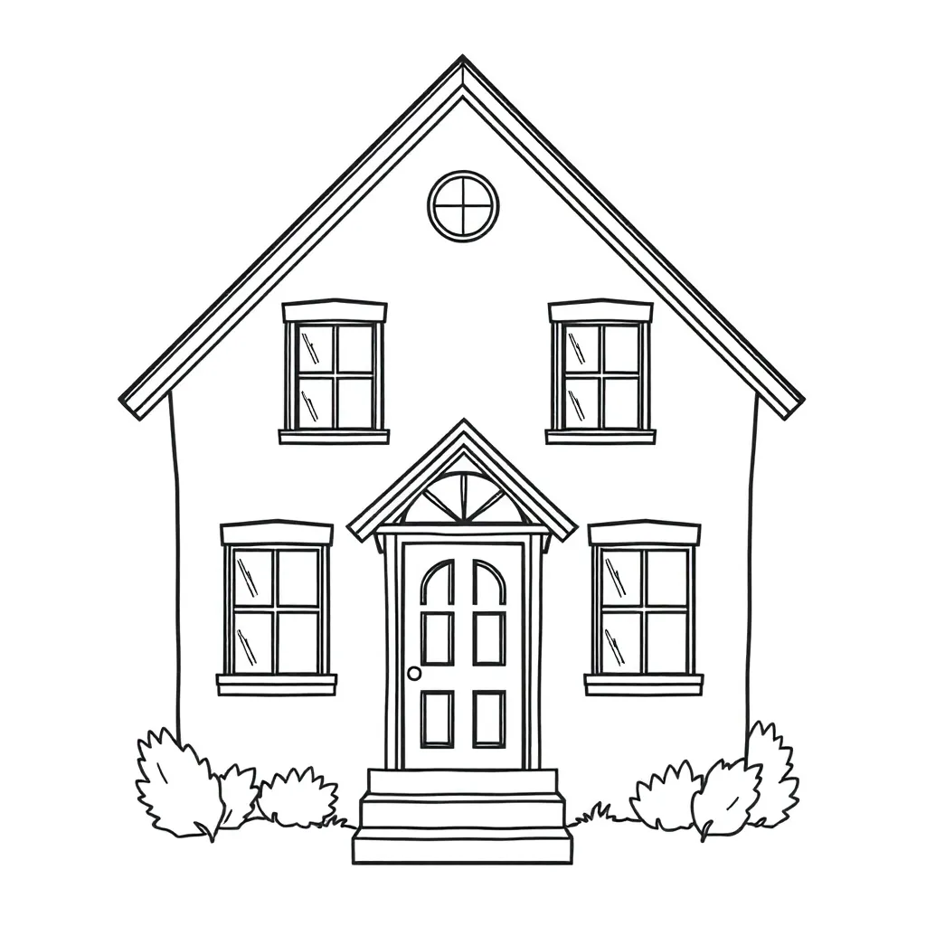 House coloring page