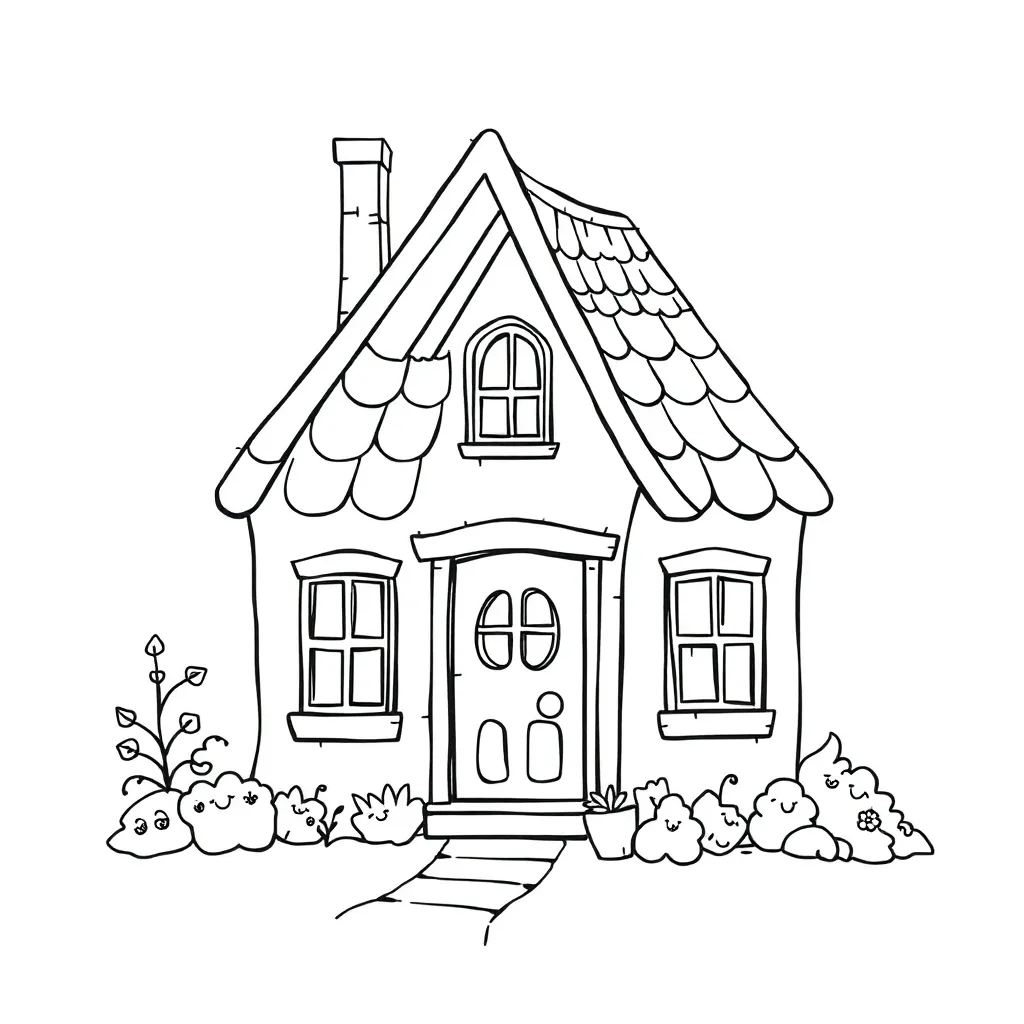 House coloring page