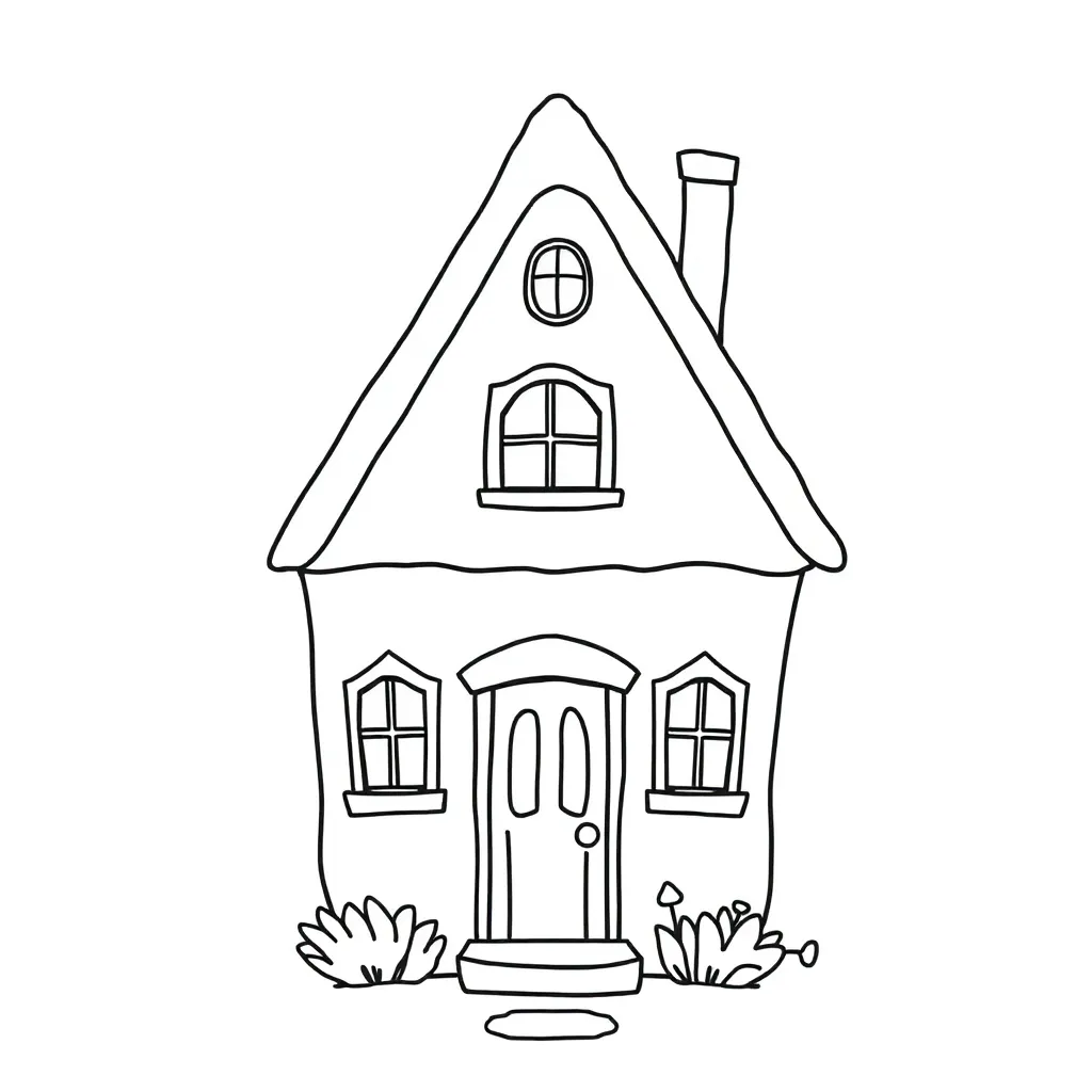 House coloring page