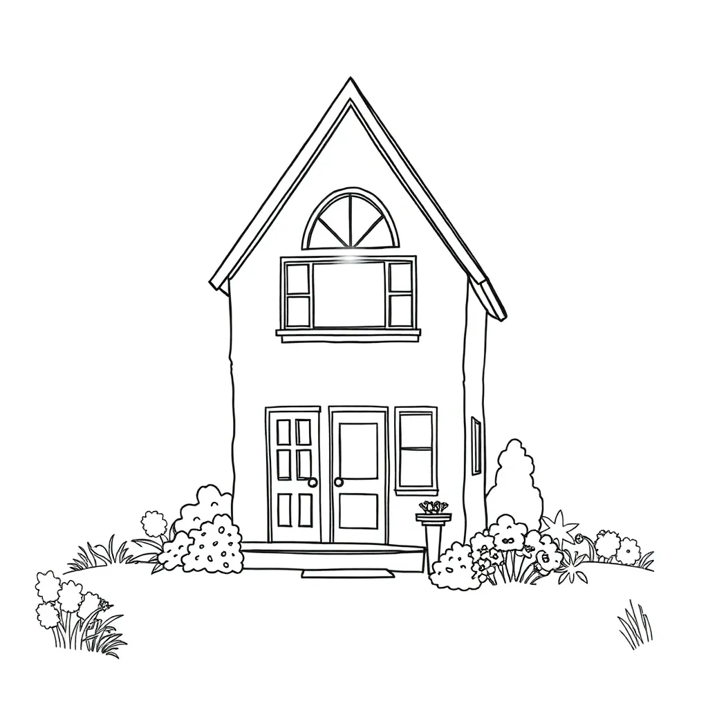 House coloring page