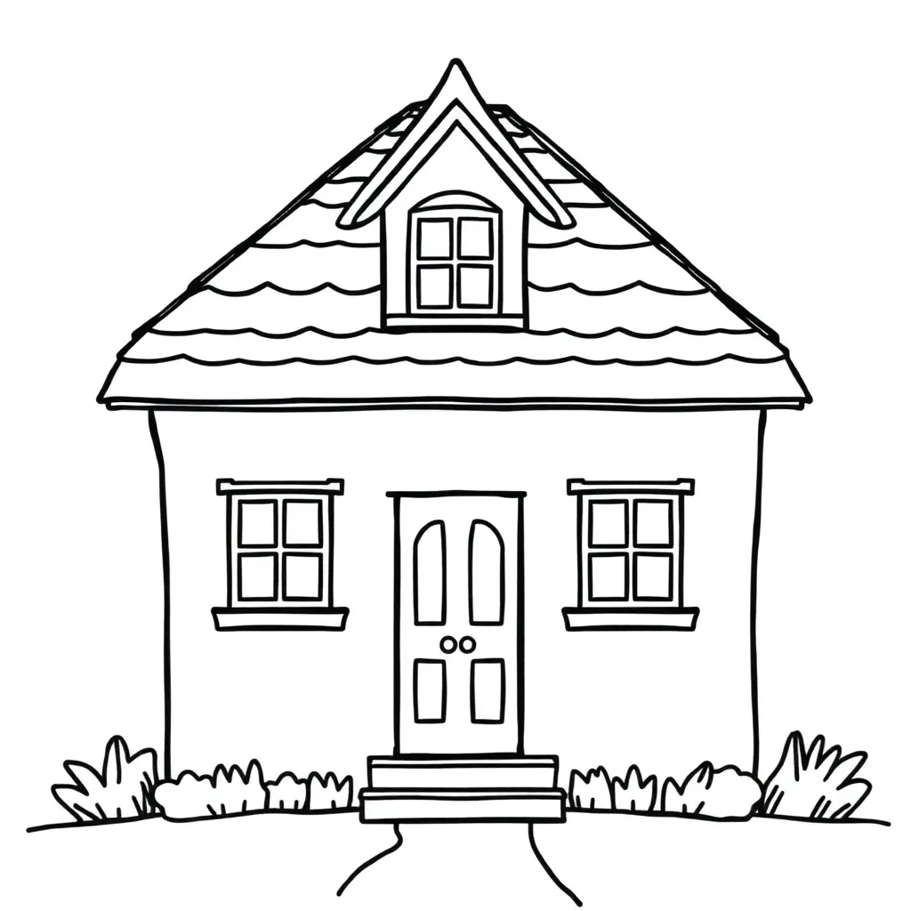 House coloring page