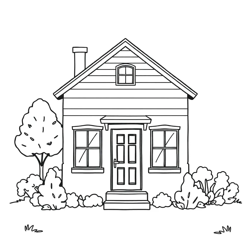 House coloring page