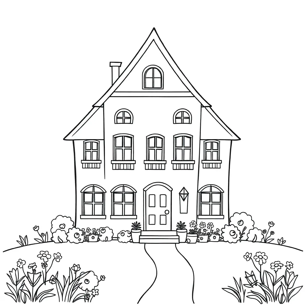 House coloring page