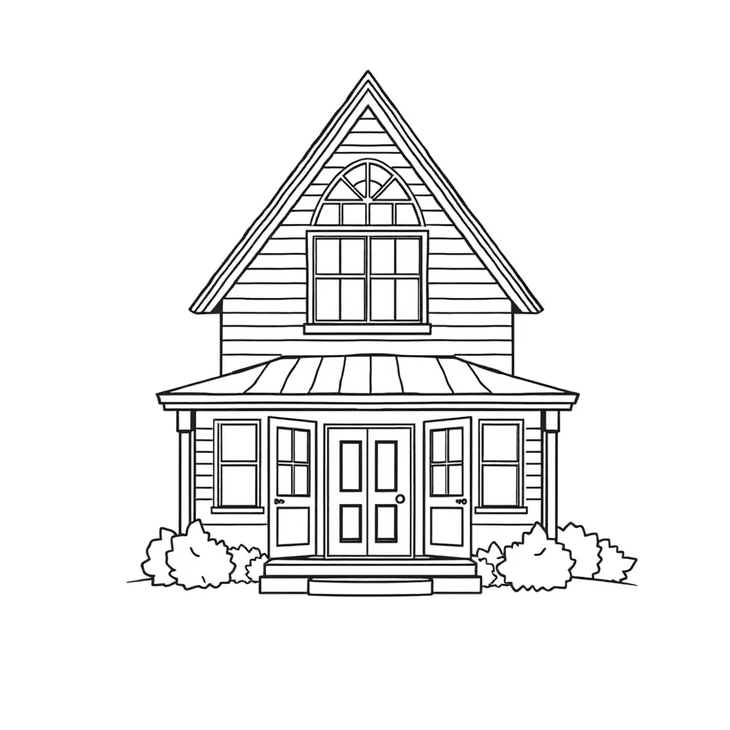 House coloring page