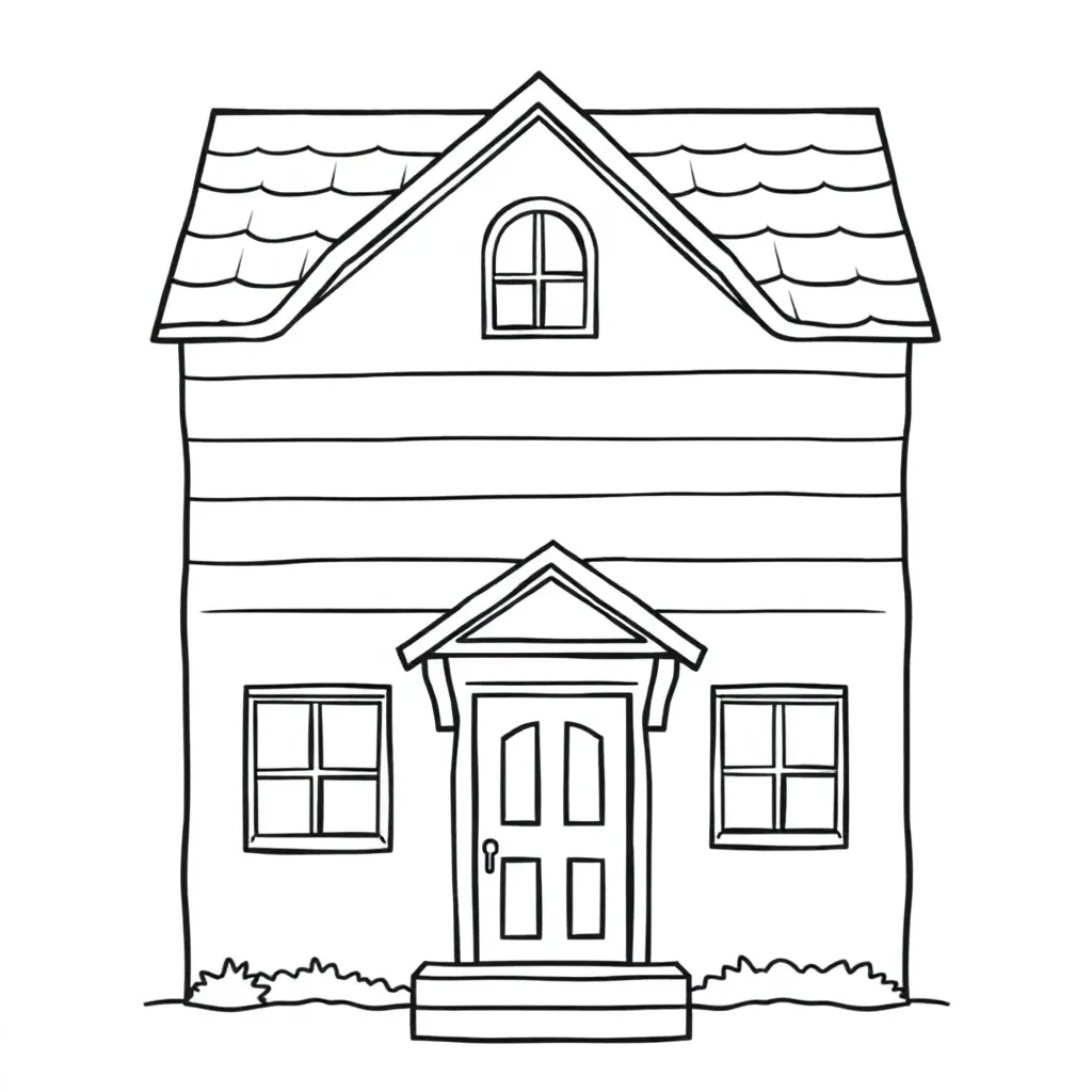 House coloring page