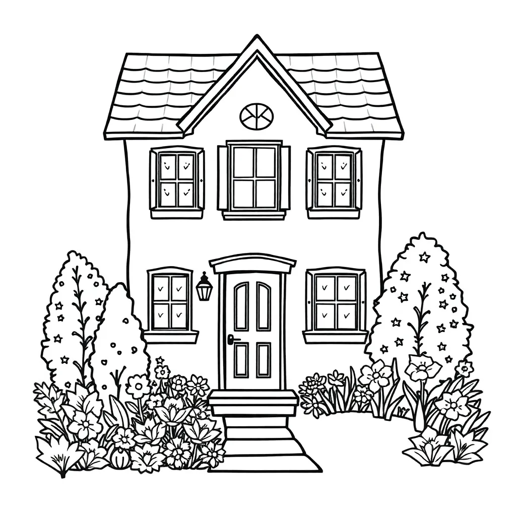 House coloring page